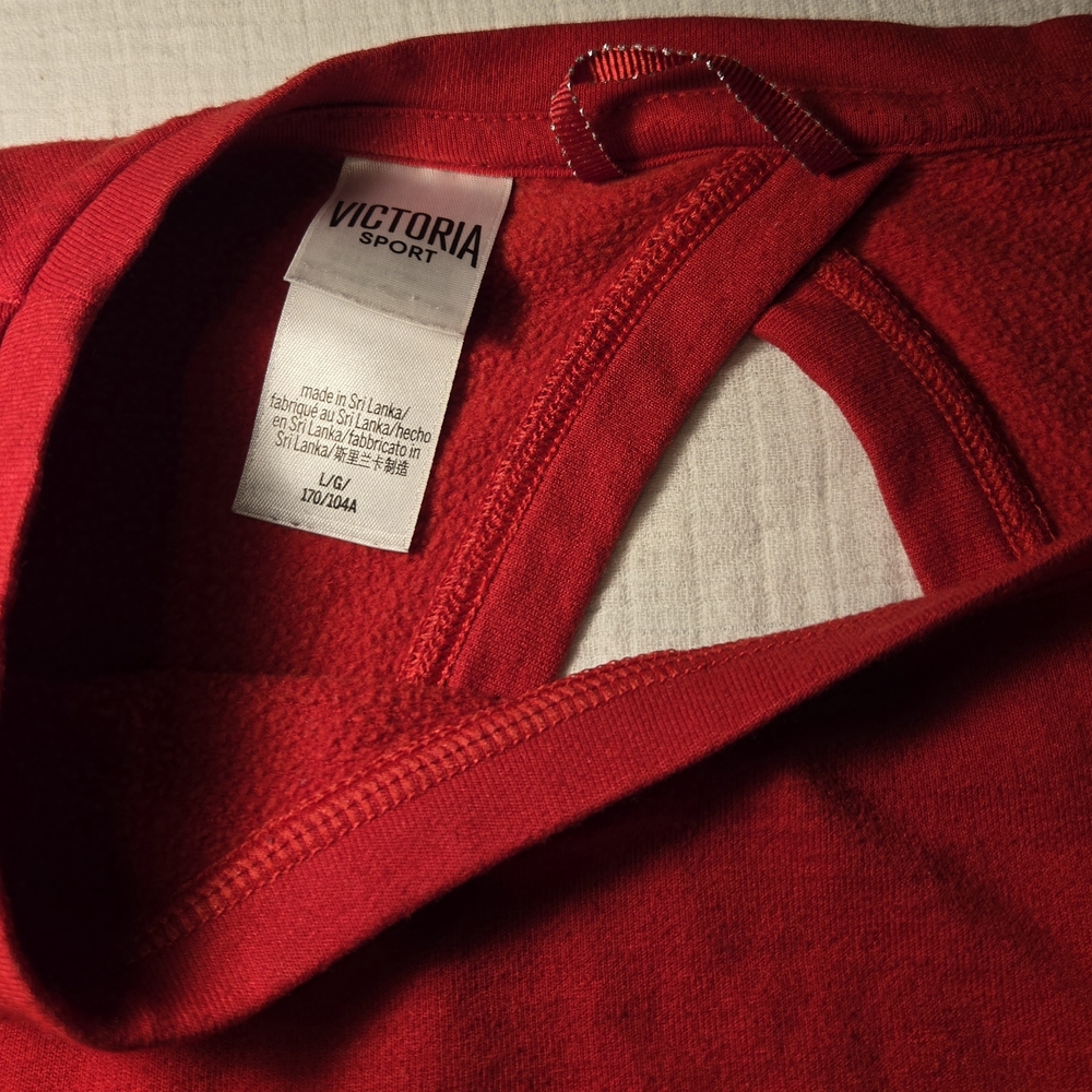 Victoria’s Secret VSX Sport Top Womens Large Red Open Keyhole Back - Picture 4 of 6